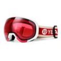 YEAZ Ski- und Snowboard-Brille rot/matt weiß BLACK RUN