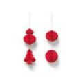 Tchibo 4er-Set Weihnachtsbaumschmuck - Rot