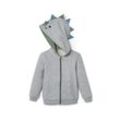 Tchibo Kinder-Sweatjacke mit Dino-Applikation - Hellblau/Meliert - Kinder - Gr.: 110/116