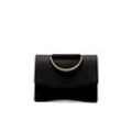 Schultertasche GRETCHEN "Oyster Clutch Three" Gr. B/H/T: 5cm x 20cm x 25cm, gold (schwarz, goldfarben), Damen, Leder, Taschen, aus italienischem Kalbsleder