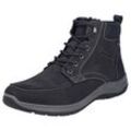 Winterboots RIEKER, Herren, Gr. 43, schwarz, Leder, Lederimitat, casual, Schuhe, Outdoorschuh, Schnürboots, Stiefelette mit riekerTEX-Membran