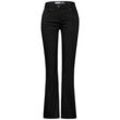 5-Pocket-Jeans CECIL "TORONTO" Gr. 26, Länge 32, schwarz, Damen, Denim/Jeans, Obermaterial: 75% Baumwolle, 23% Polyester, 2% Elasthan, unifarben, Jeans, im Bootcut-Style