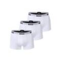 Boxershorts BOSS "Boxershort Trunk 3P Power 3er Pack", Herren, Gr. M, weiß, Obermaterial: 95% Baumwolle CO. 5% Elasthan EL., Unterhosen