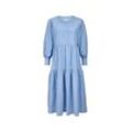 Popeline-Kleid - Hellblau - Gr.: 36