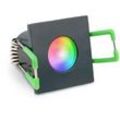 Einbaustrahler Mini Livorno eckig 3W IP65 durchverbindbar - Lichtfarbe: RGB+3000...