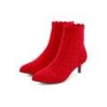 LASCANA Ankleboots 'Sock Boot,' rot Gr. 36 für Damen