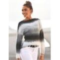 VIVANCE Strickpullover mehrfarbig Gr. 32/34 für Damen. Mit U-Boot-Ausschnitt. Figurumspielend