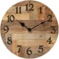 40 cm Vintage-Digital-Wanduhr, rundes Design, moderne, stumme, geräuschlose Holzdekoration, für Schlafzimmer, Schule, Wohnzimmer, Küche, Zuhause,