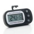 Csparkv - Schwarzes Kühlschrank-Thermometer, LCD-Display, digitales wasserdichtes Gefrierschrank-Thermometer mit magnetischem Haken,