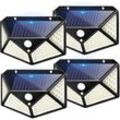 Packungen Outdoor-Solarlampe, Outdoor-Solarleuchte, 100 LED-Solar-Außenbeleuchtung, 3 Modi, Outdoor-Solarstrahler mit Bewegungssensor,