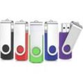 Csparkv - USB-Stick, 32 gb, 5er-Set, Flash-Laufwerk 2.0, Memory Stick, drehbarer Aufbewahrungsschlüsselhalter, USB-U-Disk