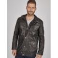 Bugatti Lederjacke Herren, schwarz