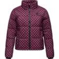 Winterjacke RAGWEAR "Serah Print" Gr. 4XL (48), pink (fuchsia), Damen, Außenmaterial: 100% Polyester, Innenfutter: 100% Polyester, Wattierung: 100% Polyester, Jacken, wasserdichte Winter Steppjacke mit Hahnentritt Muster