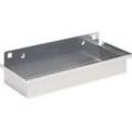 Ablageschale für FS Putzmittelschränke, Stahlblech weißaluminium RAL 9006, B 135 x T 320 x H 55 mm