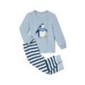 Tchibo Kinder-Nicki-Pyjama - Creme/Gestreift - Kinder - Gr.: 110/116