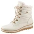 Winterboots REMONTE Gr. 42, weiß, Damen, Leder, Synthetik, Schuhe Schnürboots Winterboots, mit Fellimitatbesatz