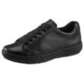 Sneaker ARA "AVIO", Damen, Gr. 4 (37), schwarz, Glattleder, sportlich, Schuhe, mit Plateau, G-Weite, Freizeitschuh, Halbschuh, Schnürschuh