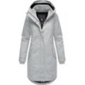 Wintermantel RAGWEAR "Jannisa Coat", Damen, Gr. 6XL (52), grau (ash), Obermaterial: 100% Polyester, Innenfutter: 100% Polyester, Wattierung: 100% Polyester, klassisch, tailliert ca. Mitte Oberschenkel, hoch geschlossener Ausschnitt, Langarm Ärmel ohne Ärmelschlitz Rippstrickbündchen mit Druckknopf, Mäntel, Klassischer Damen Kurzmantel mit Kapuze