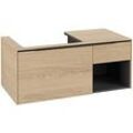 Villeroy und Boch Subway 3.0 Waschtisch-Unterschrank C57201VJ 100,1x42,25x51,6cm, ohne LED/Griff Volcano black, nordic oak