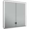 Keuco Royal Lumos Spiegelschrank 14307172301 Wandvorbau, silber-eloxiert, verdecktes Ablagefach, 700 x 735 x 165 mm