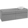 Villeroy und Boch Villeroy & Boch Legato Waschtischunterschrank B598L0FP 160x50x50cm, mit LED-Beleuchtung, Glossy Grey