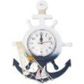 Nautische Anker-Wanduhr, Wandbehang, Holzornament, Boot, Schiff, Lenkrad, Wanddekoration, Segelboot, Heimdekoration, Strandhaus-Dekoration,