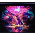 Csparkv - 180 x 230 cm Baum des Lebens Fluoreszenz-Wandbehang – psychedelischer Wandteppich, indische Wandbehänge, Wandteppiche, Wandbehang,