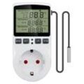 CSPARKV Steckdosenthermostat, digitaler Temperaturregler, Heizung, Kühlung mit Sonde, LCD-Steckdosen-Temperaturregler, Timer für Aquarium, Inkubator,