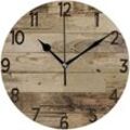 40 cm Vintage-Digital-Wanduhr, rundes Design, moderne, stumme, geräuschlose Holzdekoration, für Schlafzimmer, Schule, Wohnzimmer, Küche, Zuhause,