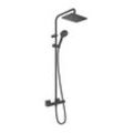 Hansgrohe - Vernis Shape 230 1jet Showerpipe 26286670 mit Brausethermostat, mattschwarz