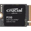 CRUCIAL P310 PCIe Gen4 2230 NVMe SSD, 1 TB SSD M.2, intern