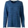 Baumwoll-Pullover, Melange blau, 44/46