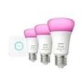 Philips Hue White & Color Ambiance E27 1100lm 3er Starter-Set - Weiß