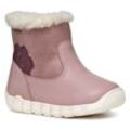 Winterboots GEOX "B IUPIDOO GIRL B", Kinder, Gr. 18, rosa, Synthetik, Glitzer, casual, Schuhe, Klettstiefel, Babystiefel Winterstiefel mit Warmfutter