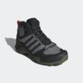 Wanderschuh ADIDAS TERREX "TERREX SWIFT R2 MID GORE-TEX", Gr. 42,5, grau (ch solid grau, core schwarz, olive strata), Textil, Synthetik, sportlich, Schuhe, wasserdicht