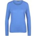 Rundhals-Pullover aus Schurwolle und Kaschmir include blau