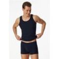 SCHIESSER Unterhemden 2er-Pack navy - Essentials Feinripp 7 male