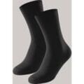 SCHIESSER Herrensocken 2er-Pack schwarz - Long Life Cool 43/46 male