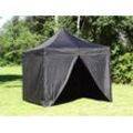 Dancover Faltzelt Faltpavillon Wasserdicht FleXtents PRO 3,5x3,5m Schwarz, mit 4 Seitenwänden