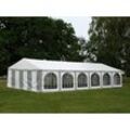 Dancover Partyzelt Festzelt Exclusive 5x12m PVC, Grau/Weiß