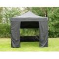 Dancover Faltzelt Faltpavillon Wasserdicht FleXtents Basic v.3, 3x3m Schwarz, mit 4 Seitenwänden