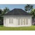 Dancover Holzpavillon mit Boden, 5,71x4,21x3,71m, 20,3m², Natur