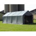 Dancover Lagerzelt Zeltgarage Garagenzelt PRO 4x8x2,5x3,6m, PVC, Grau