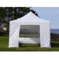 Dancover Faltzelt Faltpavillon Wasserdicht FleXtents Basic v.3, 4x4m Weiß, mit 4 Seitenwänden