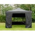 Dancover Faltzelt Faltpavillon Wasserdicht FleXtents Basic v.3, 4x4m Schwarz, mit 4 Seitenwänden