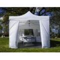 Dancover Besucherzelt FleXtents PRO 4x6m weiß, inkl. 8 Seitenwände und 1 transparente Trennwand