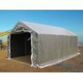 Dancover Lagerzelt Zeltgarage Garagenzelt PRO 4x6x2x3,1m, PE, Grau