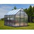 Dancover Gewächshaus Polycarbonat 4,6m², Palram/Canopia, 1,85x2,47x2,08m, Grau