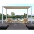 Dancover Pergola Pavillon San Fernando, 3x3m, Weiß/Beige