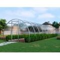 Dancover Gewächshaus aus Polycarbonat, Strong NOVA 36m², 3x12m, Silber